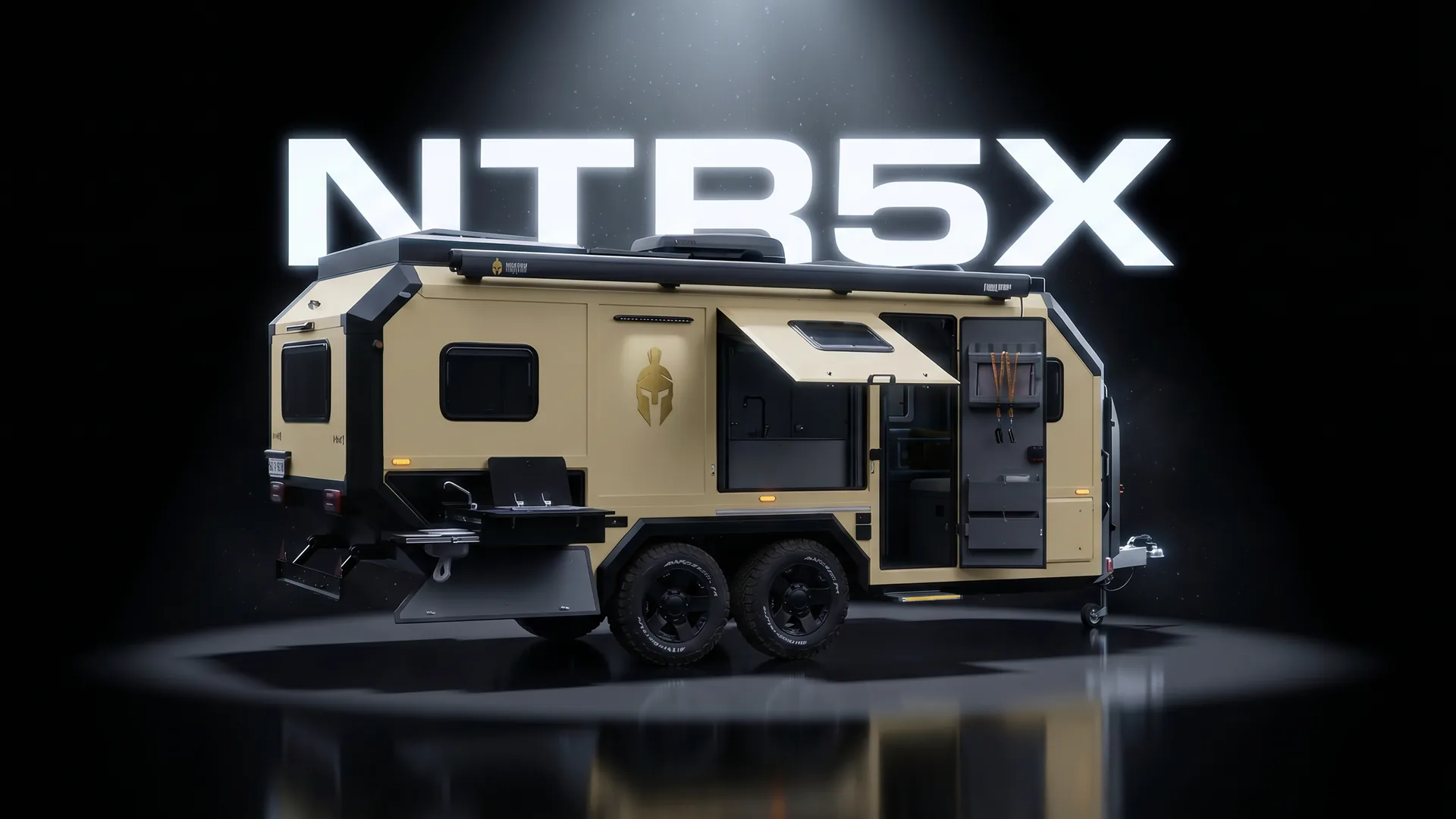 AXT NTR5X off-road expedition caravan, Desert sand finish